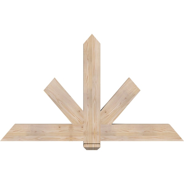 Ekena Millwork Kennewick Smooth Timber Gable Bracket, Douglas Fir, 60"W x 35"H x 3 1/2"D x 5 1/2"F, 14/12 Pitch GBW060X35X0406KEN00SDF - main
